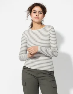 Sale Langarmshirt - Rippenstruktur - Damen Langarmshirts
