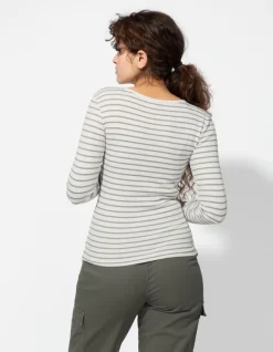 Sale Langarmshirt - Rippenstruktur - Damen Langarmshirts