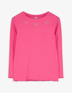 Sale Langarmshirt - Rippenstruktur - Kinder Mädchenkleidung