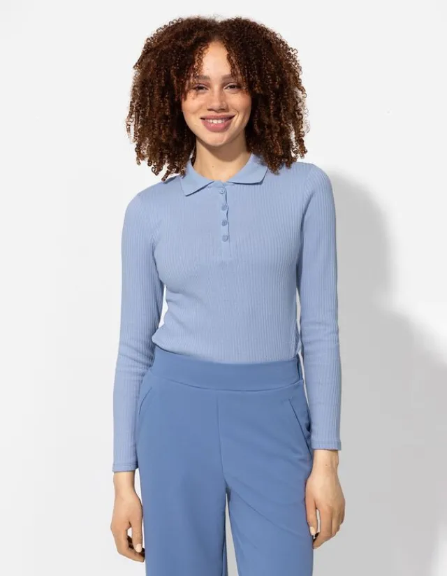 Sale Langarmshirt - Rippenstruktur - Damen Langarmshirts