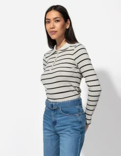 Discount Langarmshirt - Rippenstruktur - Damen Langarmshirts