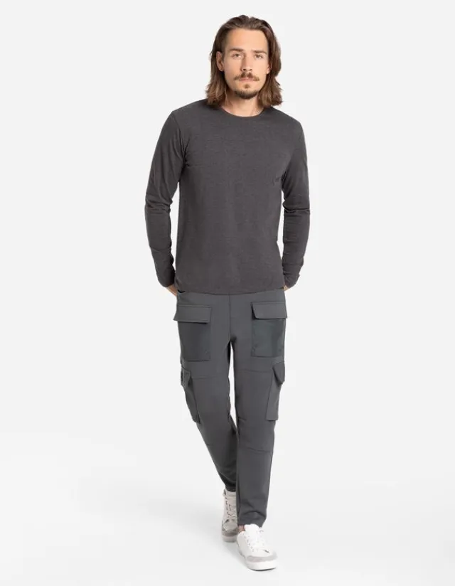 Hot Langarmshirt - Rundhals-Ausschnitt - Herren Langarmshirts
