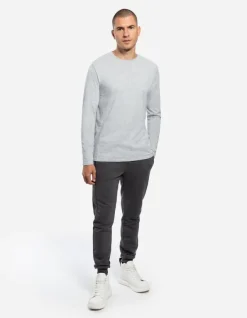 Outlet Langarmshirt - Rundhals-Ausschnitt - Herren Langarmshirts