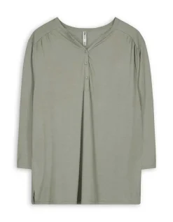 Outlet Langarmshirt - Viskose-Anteil - Damen Plus Size