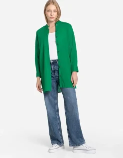 Hot Longbluse - Seitenschlitz Damen Blusen