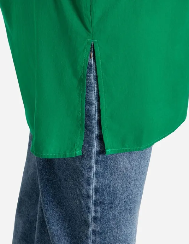 Hot Longbluse - Seitenschlitz Damen Blusen