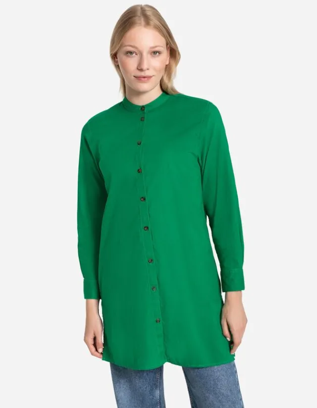 Hot Longbluse - Seitenschlitz Damen Blusen
