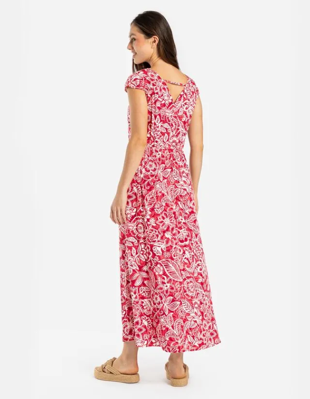 Outlet Maxikleid - Rückenausschnitt - Damen Kleider