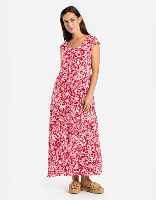Outlet Maxikleid - Rückenausschnitt - Damen Kleider