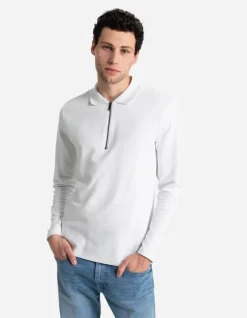 Best Pololangarmshirt - Rei&szlig;verschluss - Herren Langarmshirts
