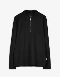 Fashion Pololangarmshirt - Rei&szlig;verschluss - Herren Langarmshirts