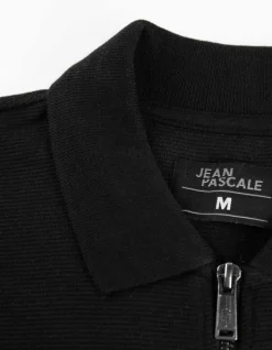 Fashion Pololangarmshirt - Reißverschluss - Herren Langarmshirts