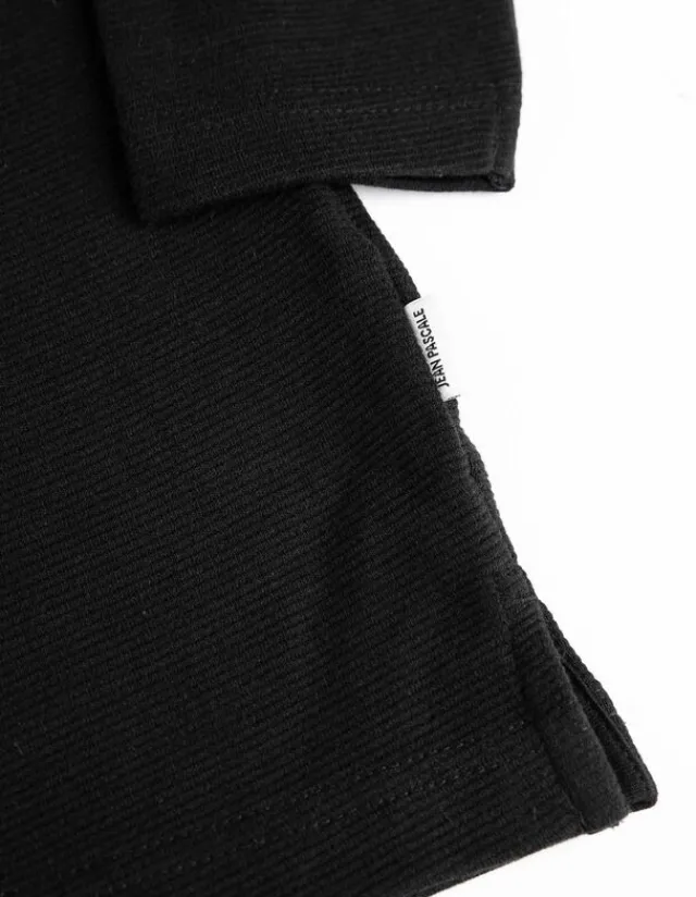 Fashion Pololangarmshirt - Reißverschluss - Herren Langarmshirts