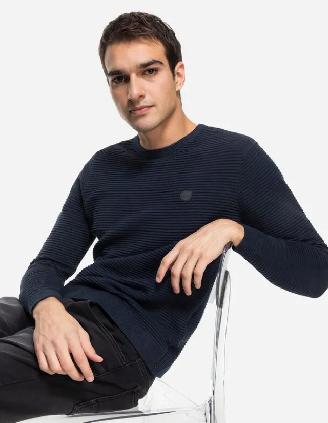 New Pullover - Labelpatch - Herren Pullover