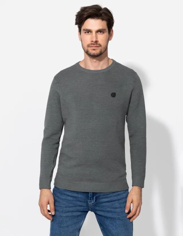 New Pullover - Labelpatch - Herren Pullover