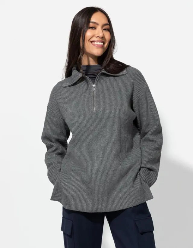 Hot Pullover - Reißverschluss - Damen Pullover