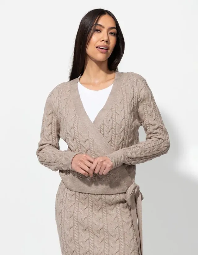 Online Pullover - Wickeloptik - Damen Strickjacken