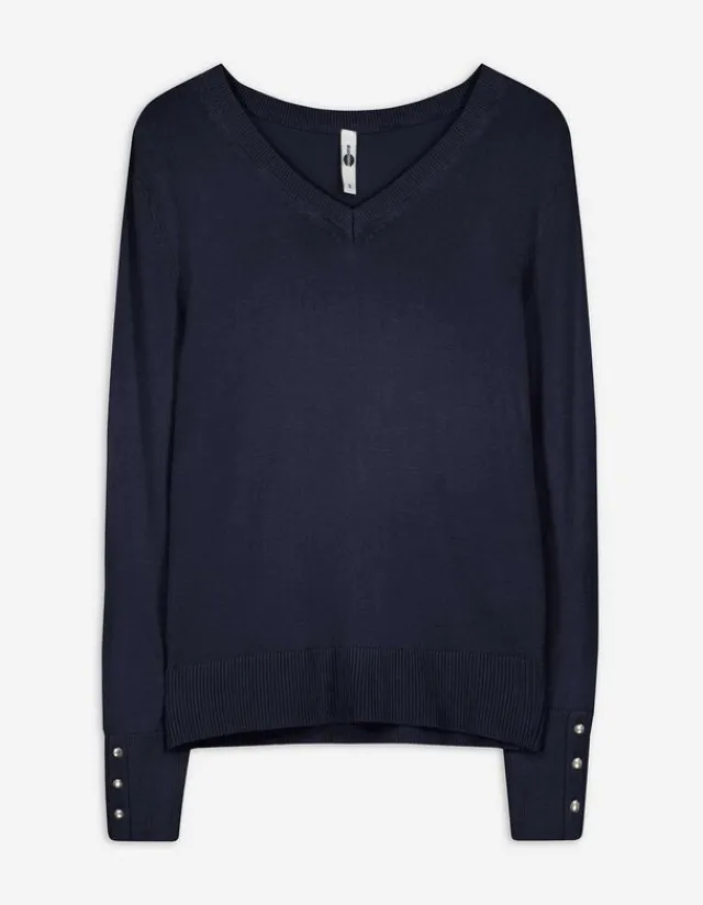 Clearance Pullover - Zierknöpfe - Damen Pullover