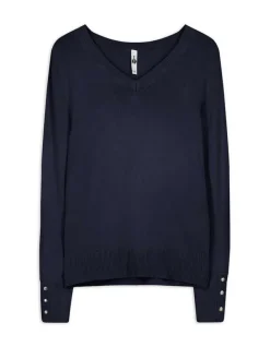 Clearance Pullover - Zierknöpfe - Damen Pullover