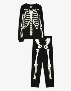 Hot Pyjama Set aus Langarmshirt und Hose - Leuchtet im Dunklen - Kinder Jungenkleidung
