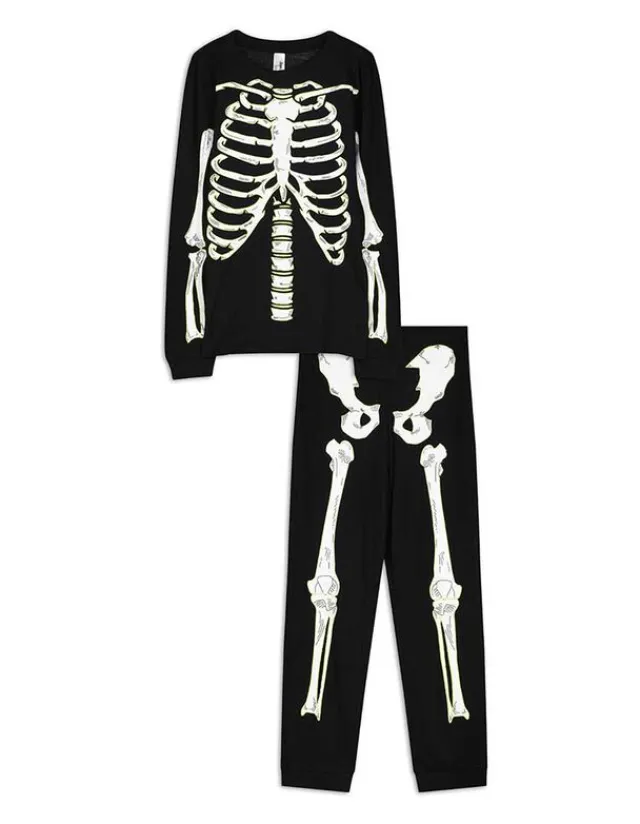 Hot Pyjama Set aus Langarmshirt und Hose - Leuchtet im Dunklen - Kinder Jungenkleidung