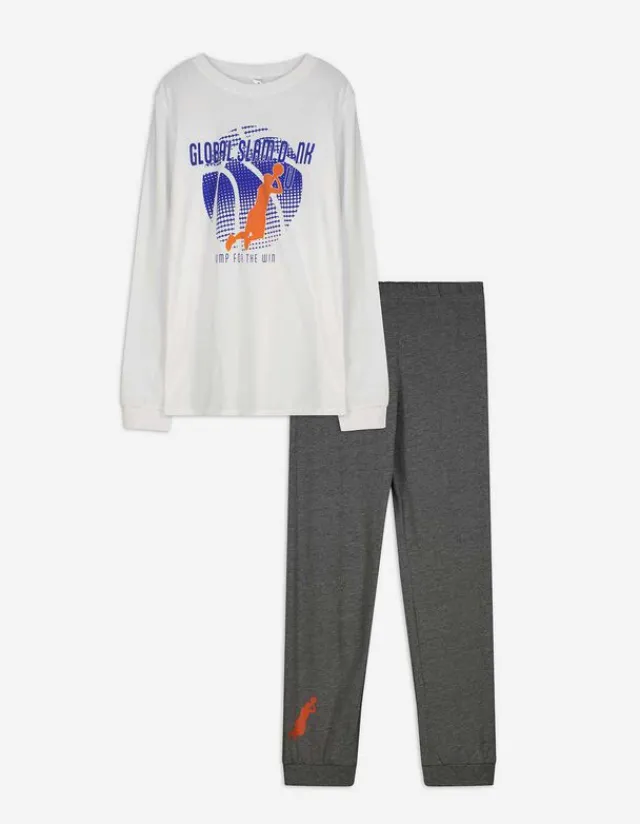 Hot Pyjama Set aus Langarmshirt und Hose - Print - Kinder Jungenkleidung