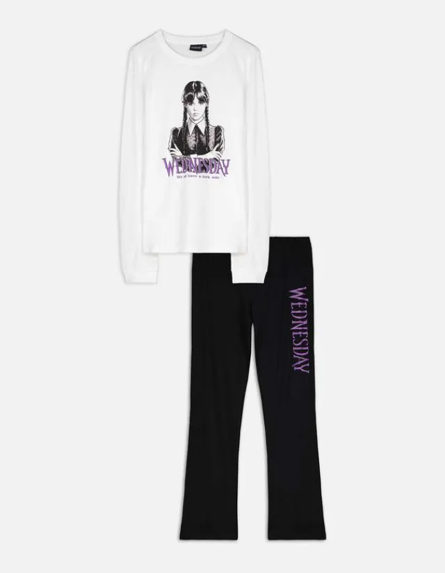 New Pyjama Set aus Langarmshirt und Hose - Wednesday - Kinder Mädchenkleidung