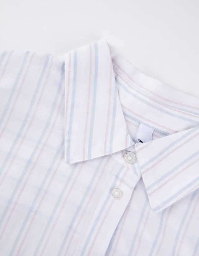 Hot Pyjama Set aus Langarmshirt und Hose - Streifen - Damen Nachtwäsche