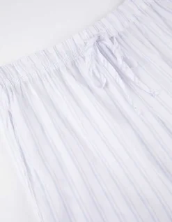 Hot Pyjama Set aus Langarmshirt und Hose - Streifen - Damen Nachtwäsche