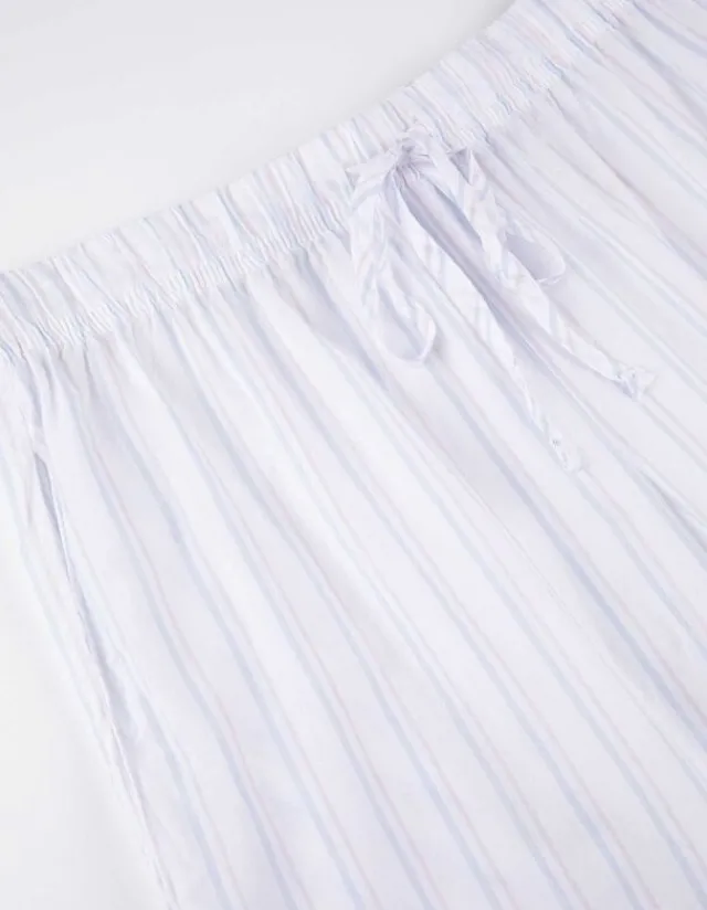 Hot Pyjama Set aus Langarmshirt und Hose - Streifen - Damen Nachtwäsche