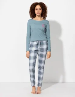 Best Pyjamahose - Allover-Print - Damen Nachtwäsche