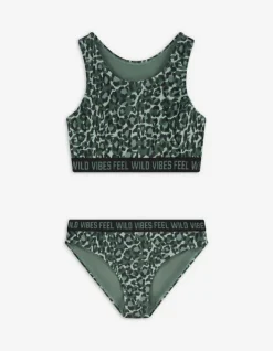 New Set aus Bikinitop und Bikinislip - Leopardenmuster - Kinder Mädchenkleidung