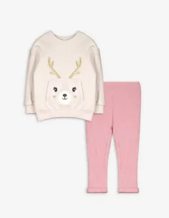 Best Set aus Sweatshirt und Leggings - Stickereien - Kinder Baby-mädchen (56-92)|Mädchenkleidung