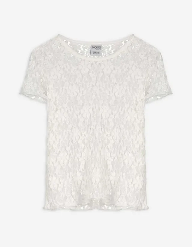 Discount Shirt - Lochspitze - Kinder Mädchenkleidung