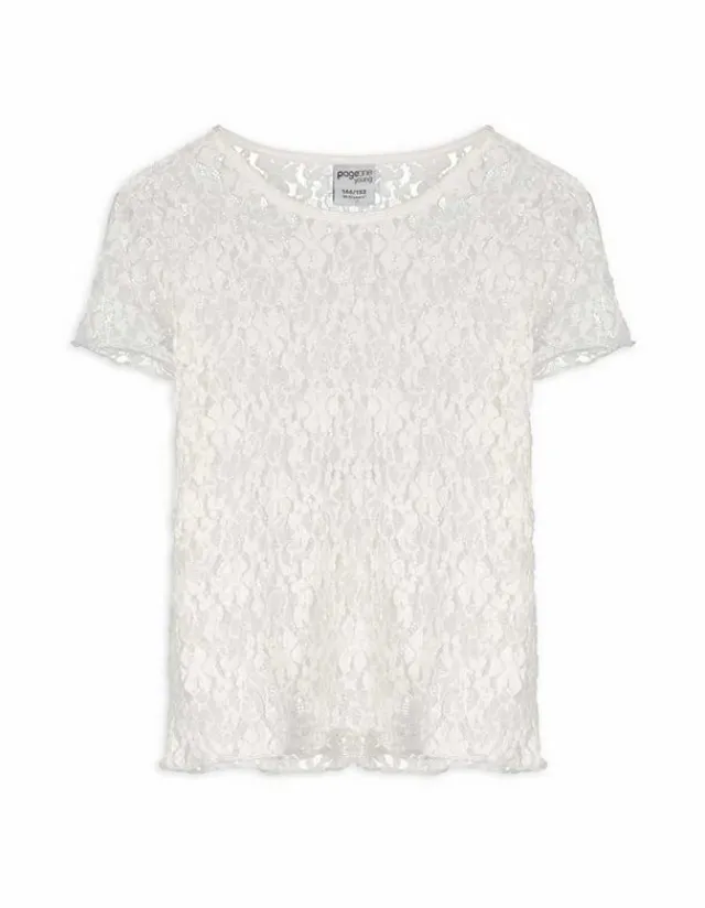 Discount Shirt - Lochspitze - Kinder Mädchenkleidung