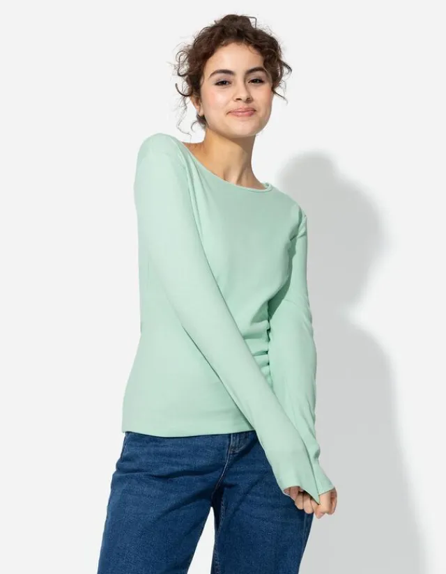 Best Shirt - Rippenstruktur - Damen Langarmshirts
