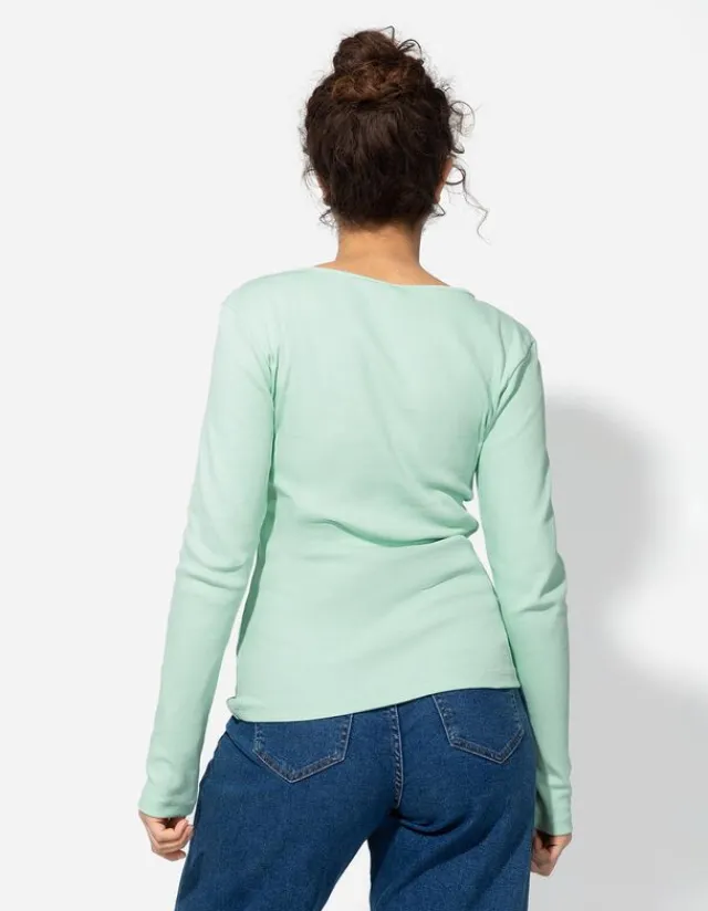 Best Shirt - Rippenstruktur - Damen Langarmshirts