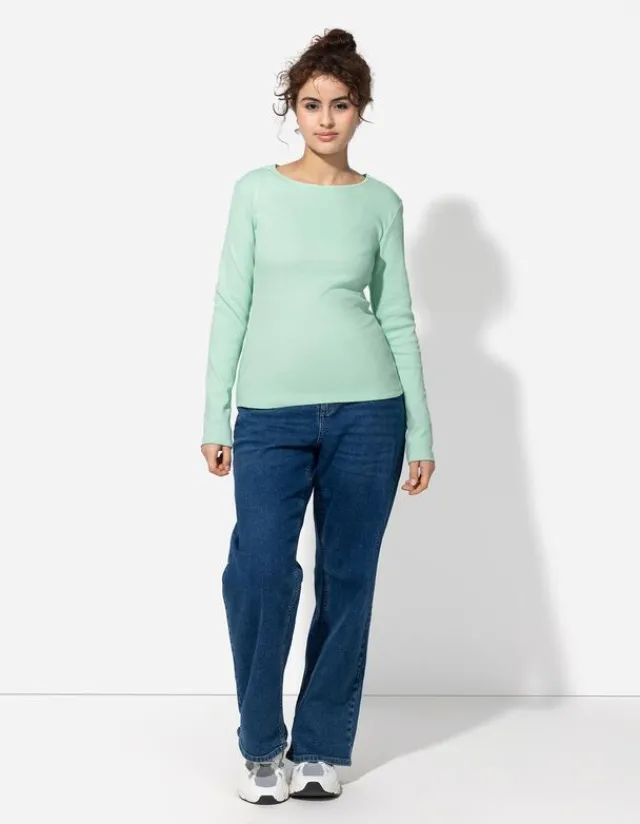 Best Shirt - Rippenstruktur - Damen Langarmshirts