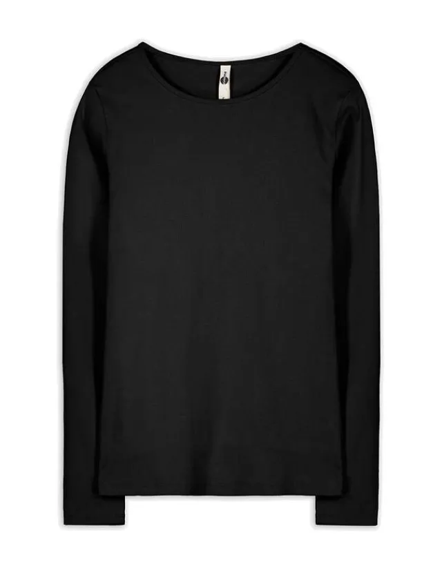 Discount Shirt - Rippenstruktur - Damen Langarmshirts