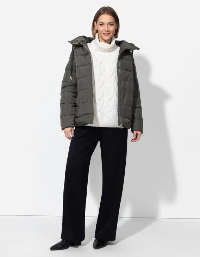New Steppjacke - Tunnelzug am Saum - Damen Jacken