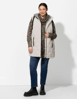 Fashion Steppweste - Kapuze - Damen Westen