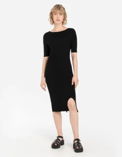 New Strickkleid - U-Ausschnitt - Damen Kleider