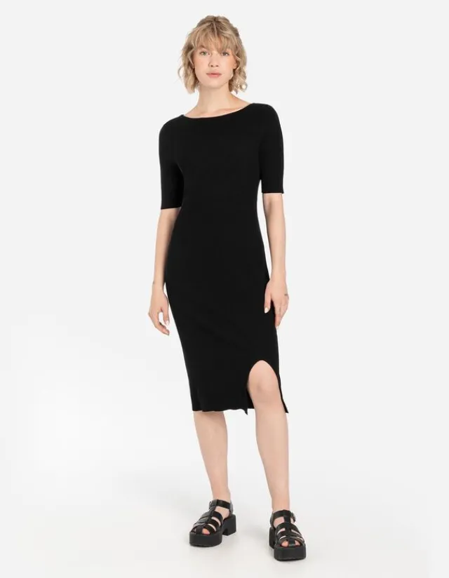 New Strickkleid - U-Ausschnitt - Damen Kleider