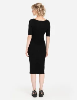 New Strickkleid - U-Ausschnitt - Damen Kleider