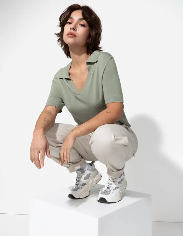 Discount Strickshirt - Viskose-Mix - Damen Pullover
