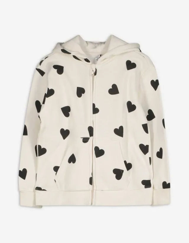 Discount Sweatjacke - Allover-Print - Kinder Mädchenkleidung