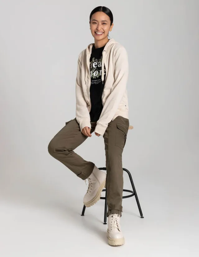 Hot Sweatjacke - Kapuze mit Tunnelzug Damen Sweatjacken
