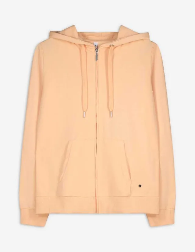Fashion Sweatjacke - Kapuze mit Tunnelzug - Damen Sweatjacken