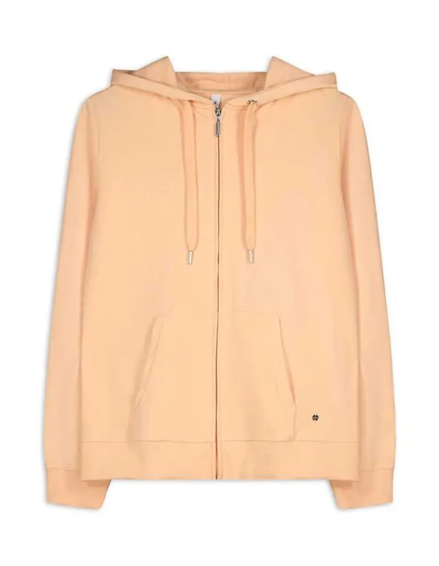 Fashion Sweatjacke - Kapuze mit Tunnelzug - Damen Sweatjacken