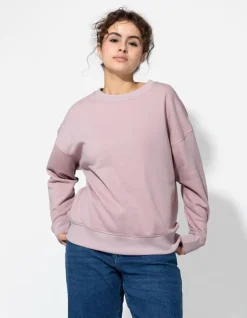 Fashion Sweatshirt - Gerippte Abschl&uuml;sse - Damen Sweatshirts